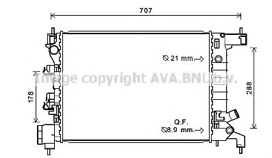 AVA QUALITY COOLING ct2047 -  Радиатор, охлаждение двигателя